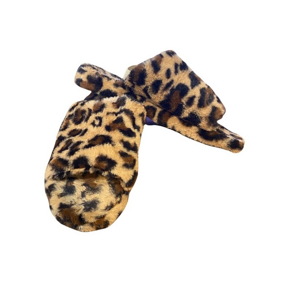Super Jack Shoes - Super Jack Leopard Print Plush Sandal Sz 11